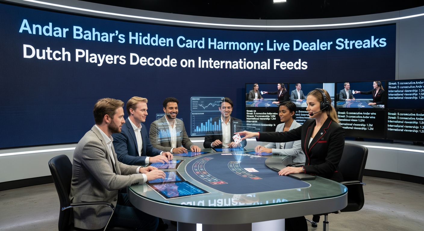 Grafiek met Andar Bahar streak-patronen en Nederlandse spelers die data analyseren op live feeds uit Azië