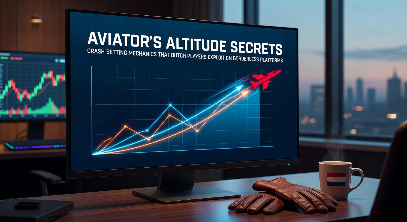 Een dynamische weergave van het Aviator-spel met een stijgend vliegtuig en multiplier op een digitaal scherm, typisch voor crash betting interfaces