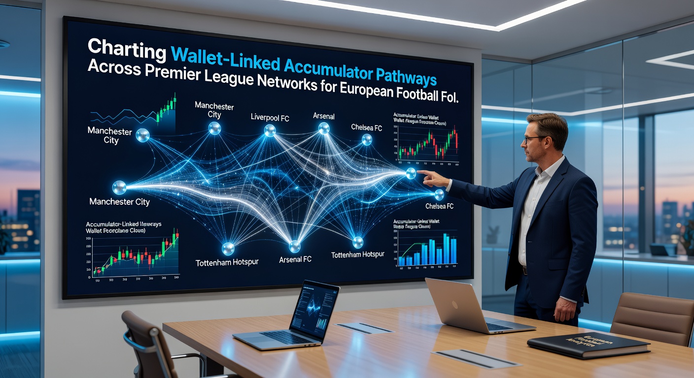 Netwerkdiagram dat wallet verbindingen illustreert met Premier League accumulator opties op globale platforms