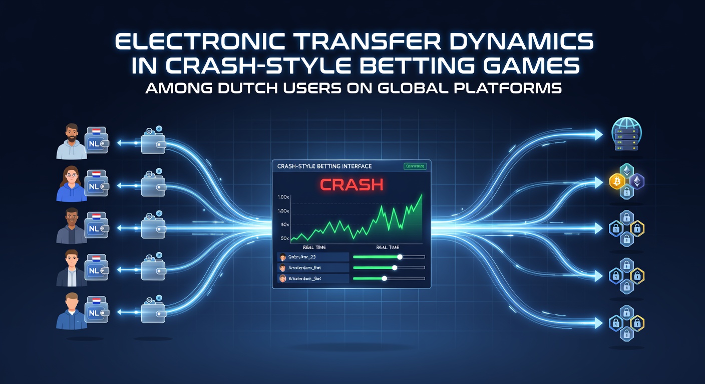 Grafiek die elektronische overdrachtsstromen in crash games illustreert voor Nederlandse spelers