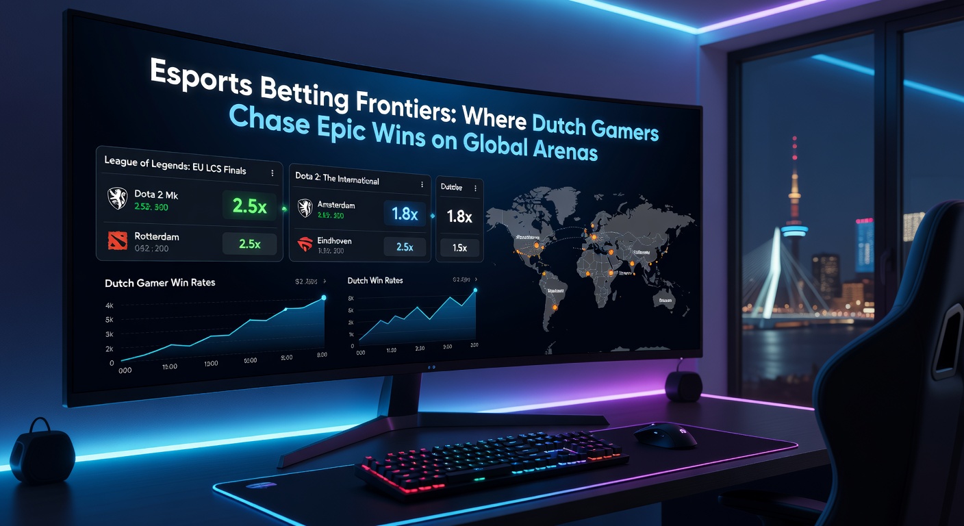 Een groep Nederlandse esports enthousiastelingen analyseert odds op een groot scherm tijdens een lokaal toernooi in april 2026