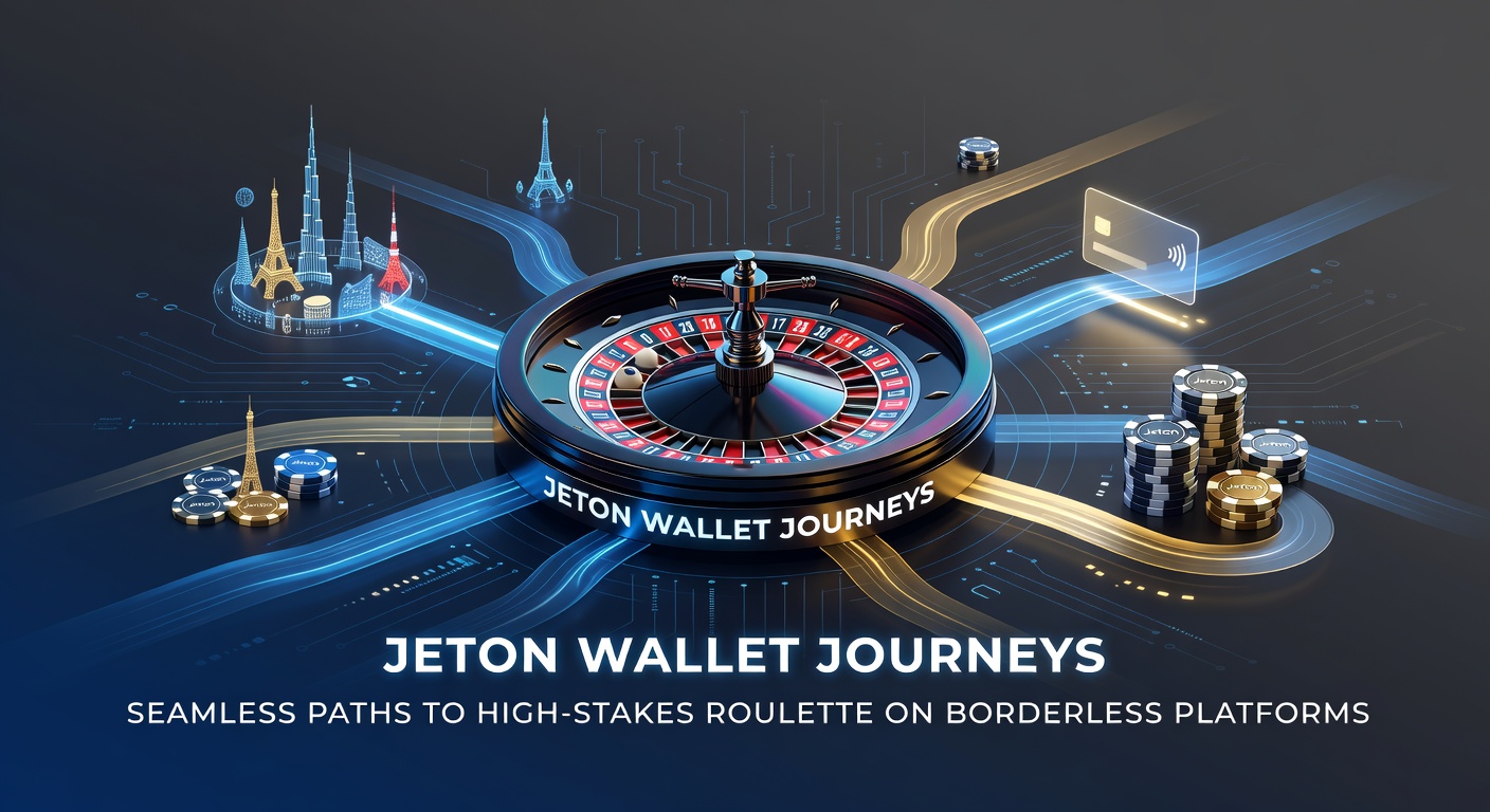 Jeton Wallet interface met roulette tafels op een borderless platform, symboliserend snelle transacties naar high-stakes spellen
