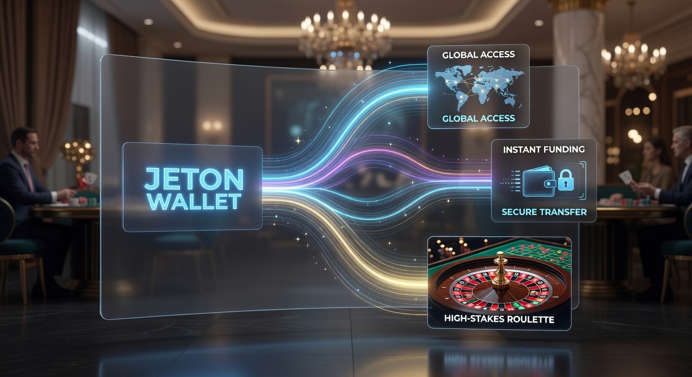 High-stakes roulette tafel met Jeton stortingsscherm op een mobiel apparaat, illustrerend grensloze toegang voor spelers