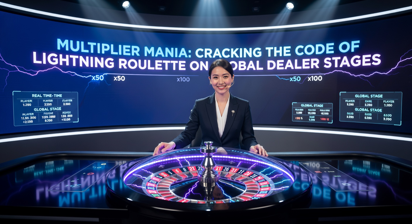 Een bruisende Lightning Roulette-tafel met bliksemschichten en multipliers die de spanning opvoeren tijdens een live sessie