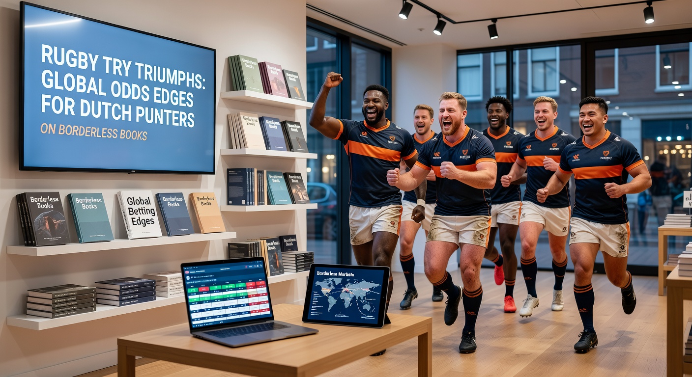 Analyse van rugbyodds op een digitaal bord, met focus op try-gerelateerde wedmarkten
