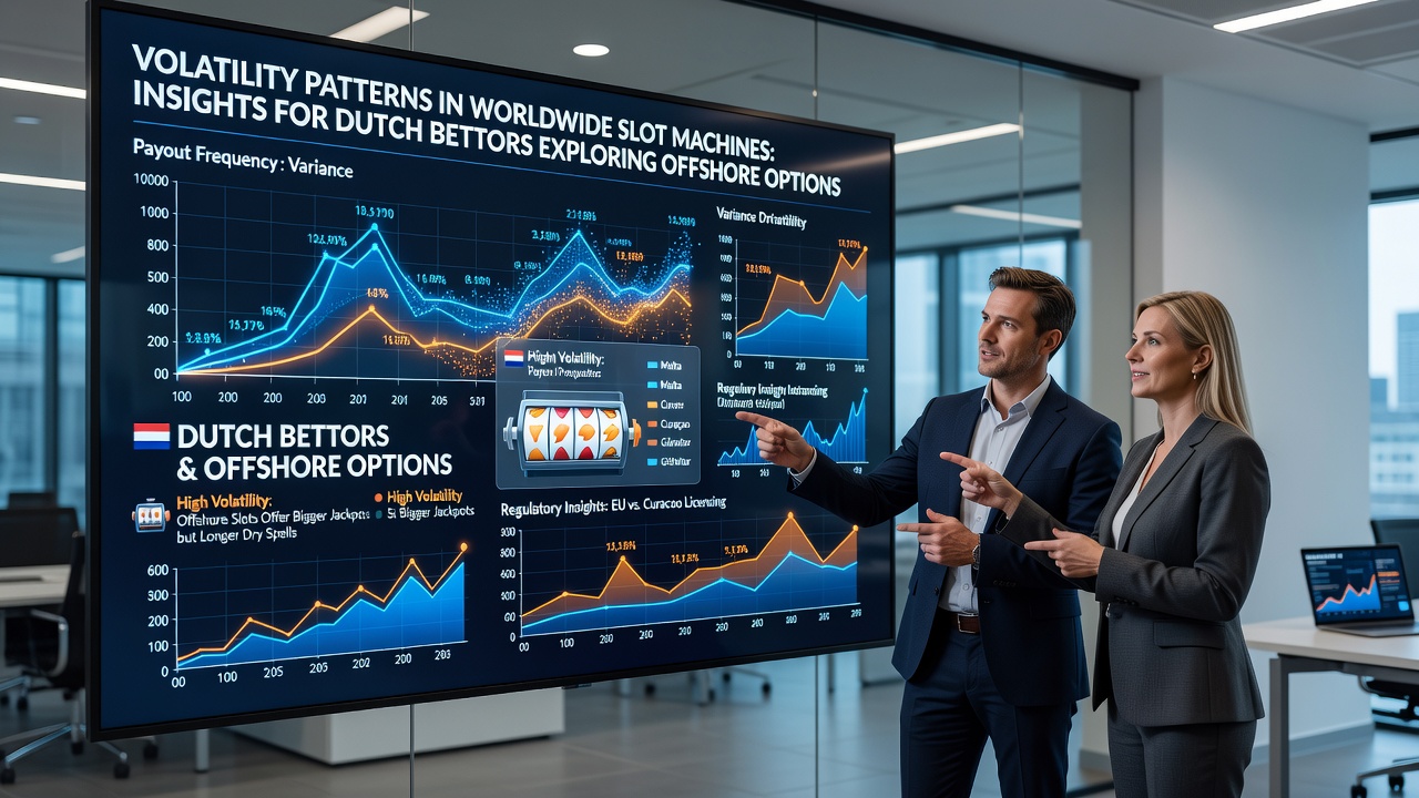 Grafiek die volatiliteitspatronen en uitbetalingsfrequenties in slot machines weergeeft