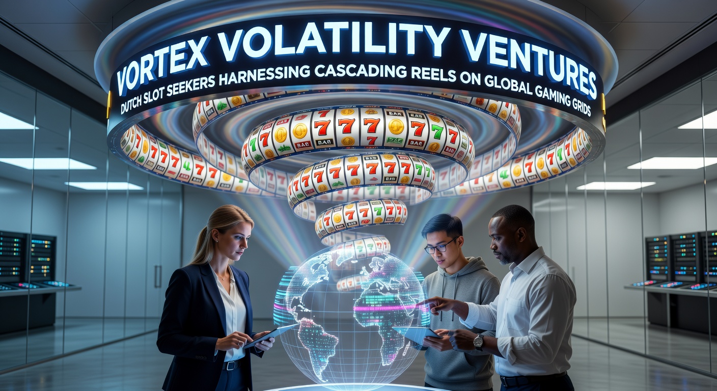 Voorbeeld van een cascading reels actie in een high-volatility slot, met vallende symbolen en groeiende multipliers op een internationaal platform