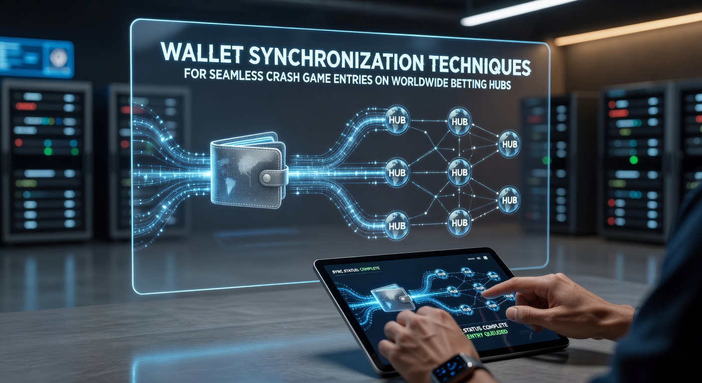 Illustratie van wallet synchronisatie processen in crash games op mondiale platforms